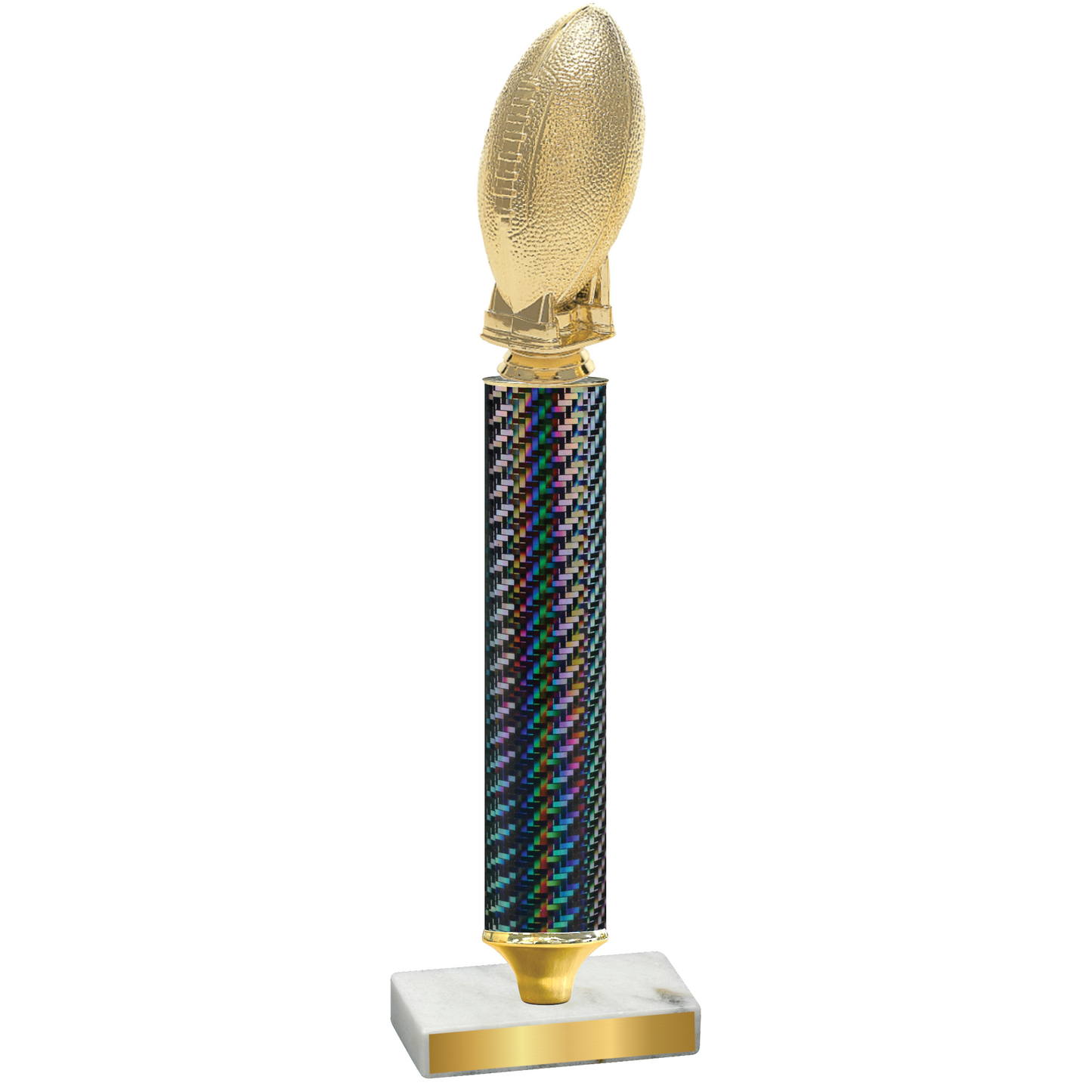 Value Black Carbon Fiber Football Trophy