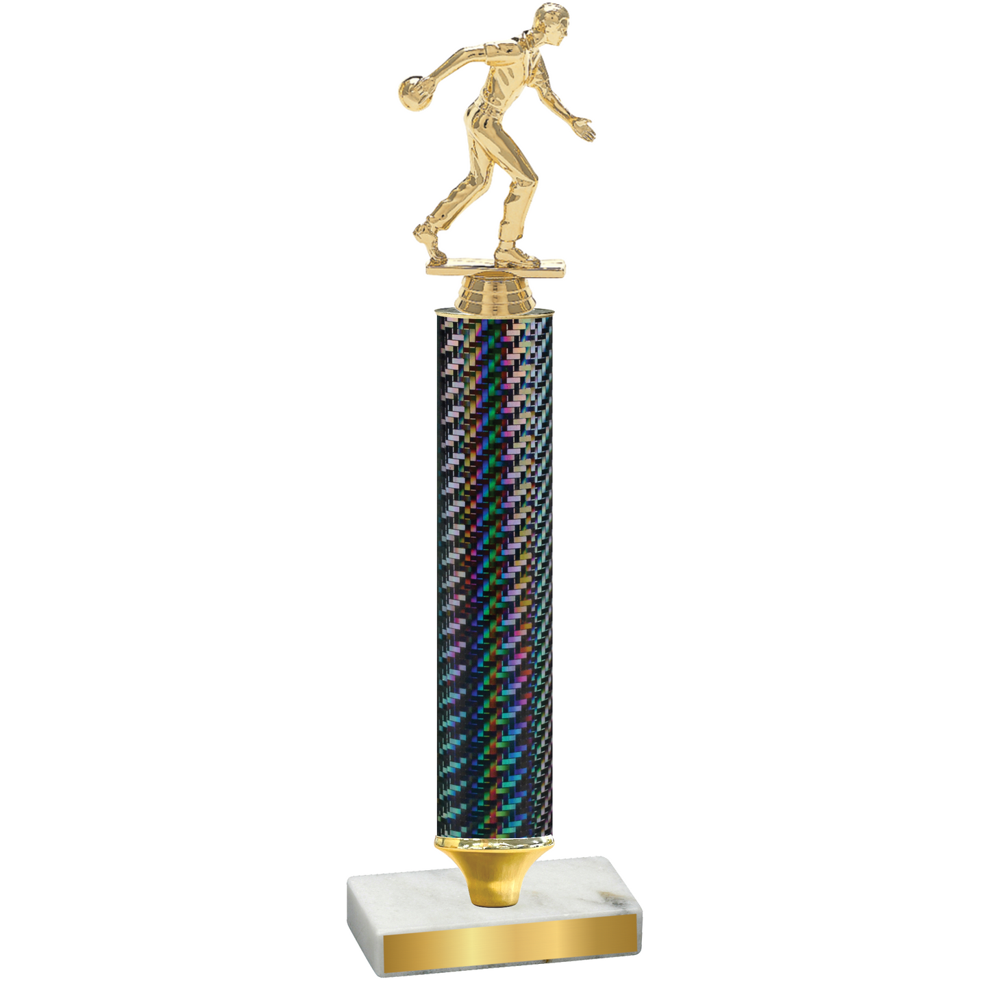 Value Black Carbon Fiber Bowling Trophy