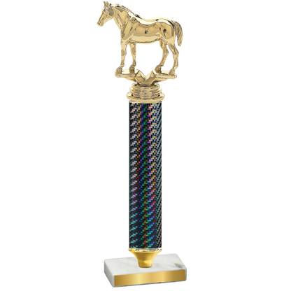 Value Black Carbon Fiber Horses Trophy