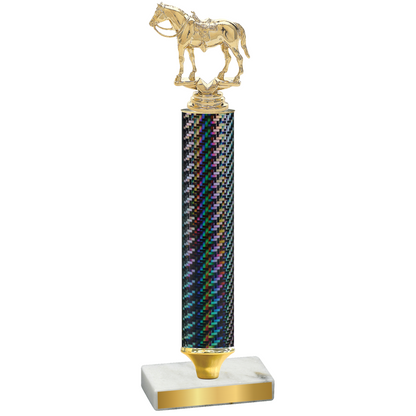 Value Black Carbon Fiber Horses Trophy