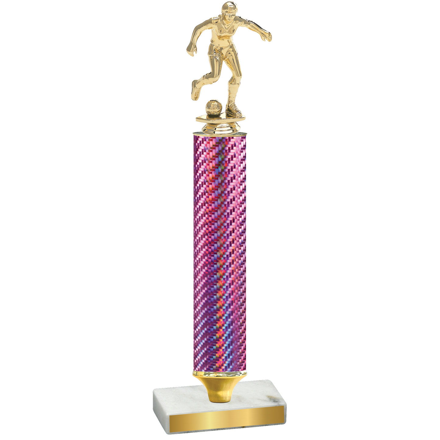 Value Pink Carbon Fiber Soccer Trophy