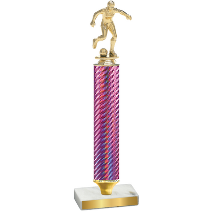 Value Pink Carbon Fiber Soccer Trophy