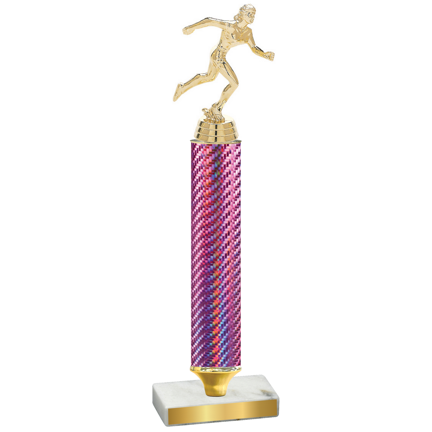 Value Pink Carbon Fiber Running Trophy