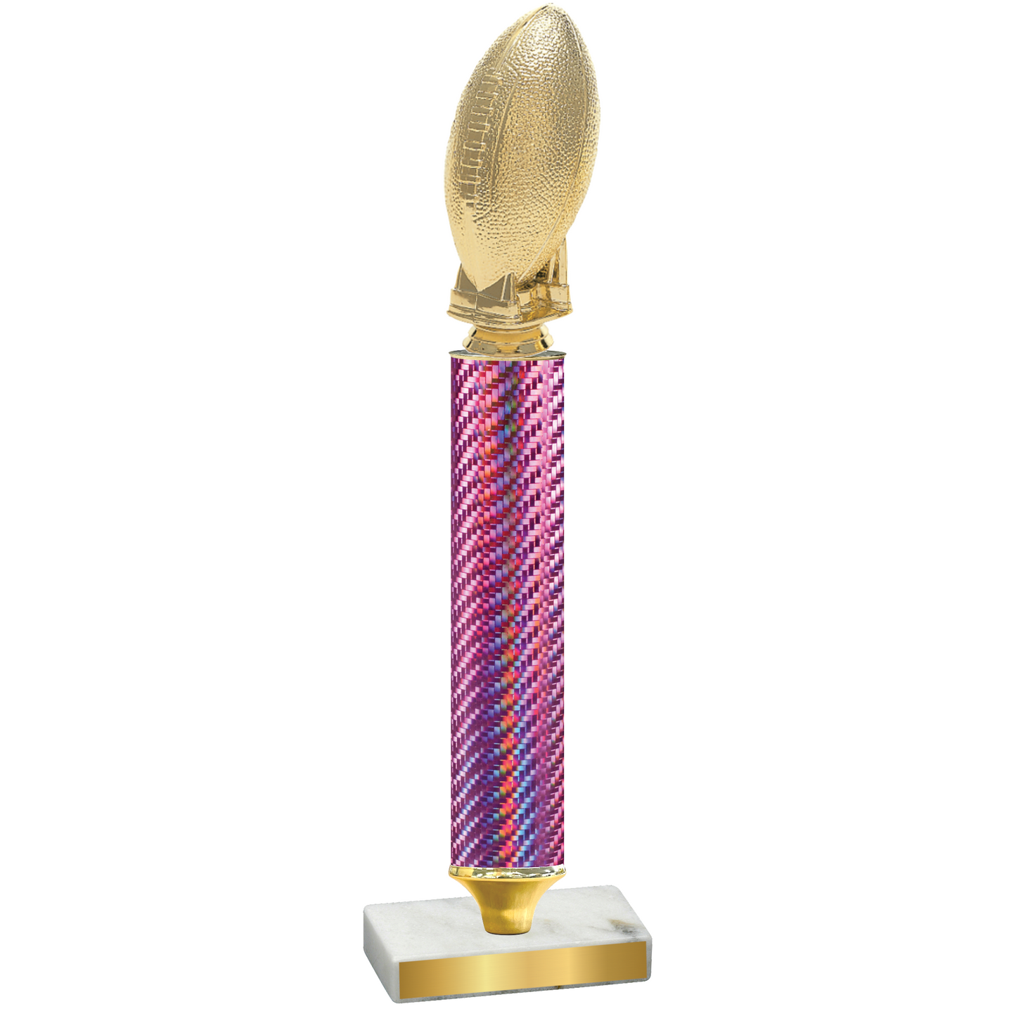 Value Pink Carbon Fiber Football Trophy