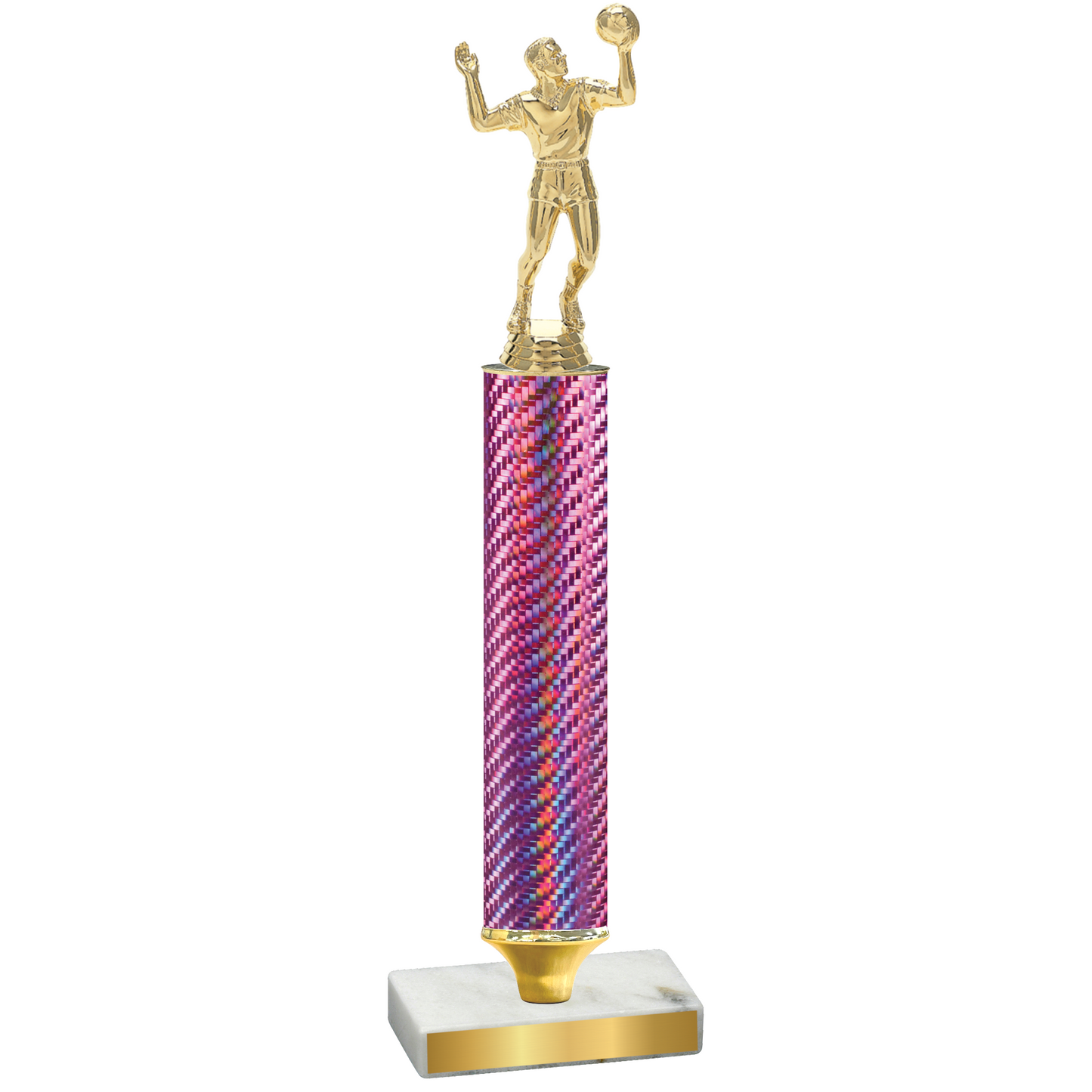 Value Pink Carbon Fiber Volleyball Trophy