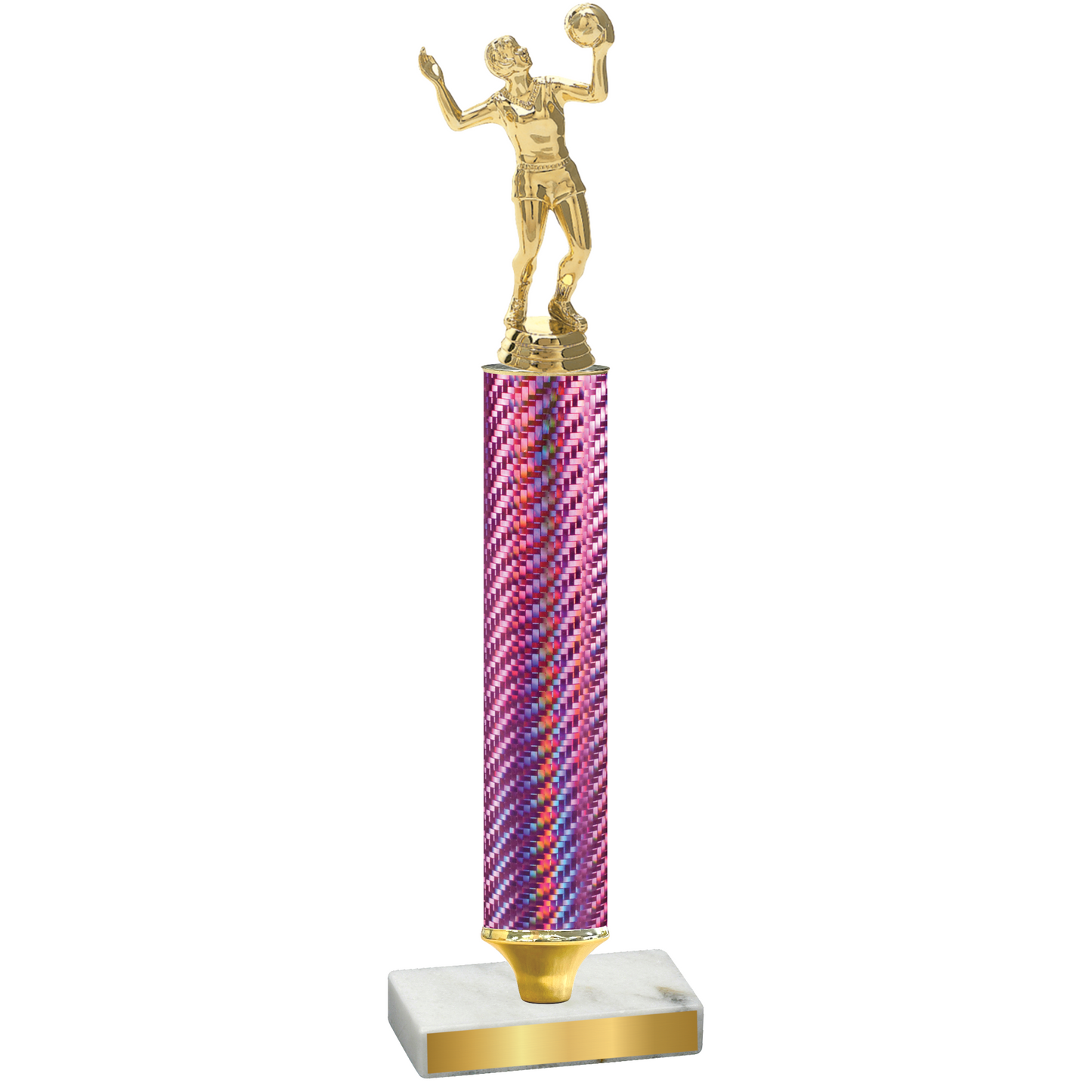 Value Pink Carbon Fiber Volleyball Trophy