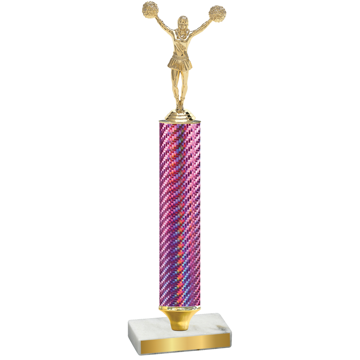 Value Pink Carbon Fiber Cheerleading Trophy