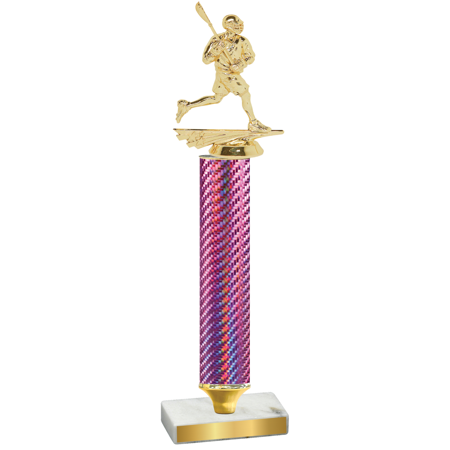 Value Pink Carbon Fiber Lacrosse Trophy