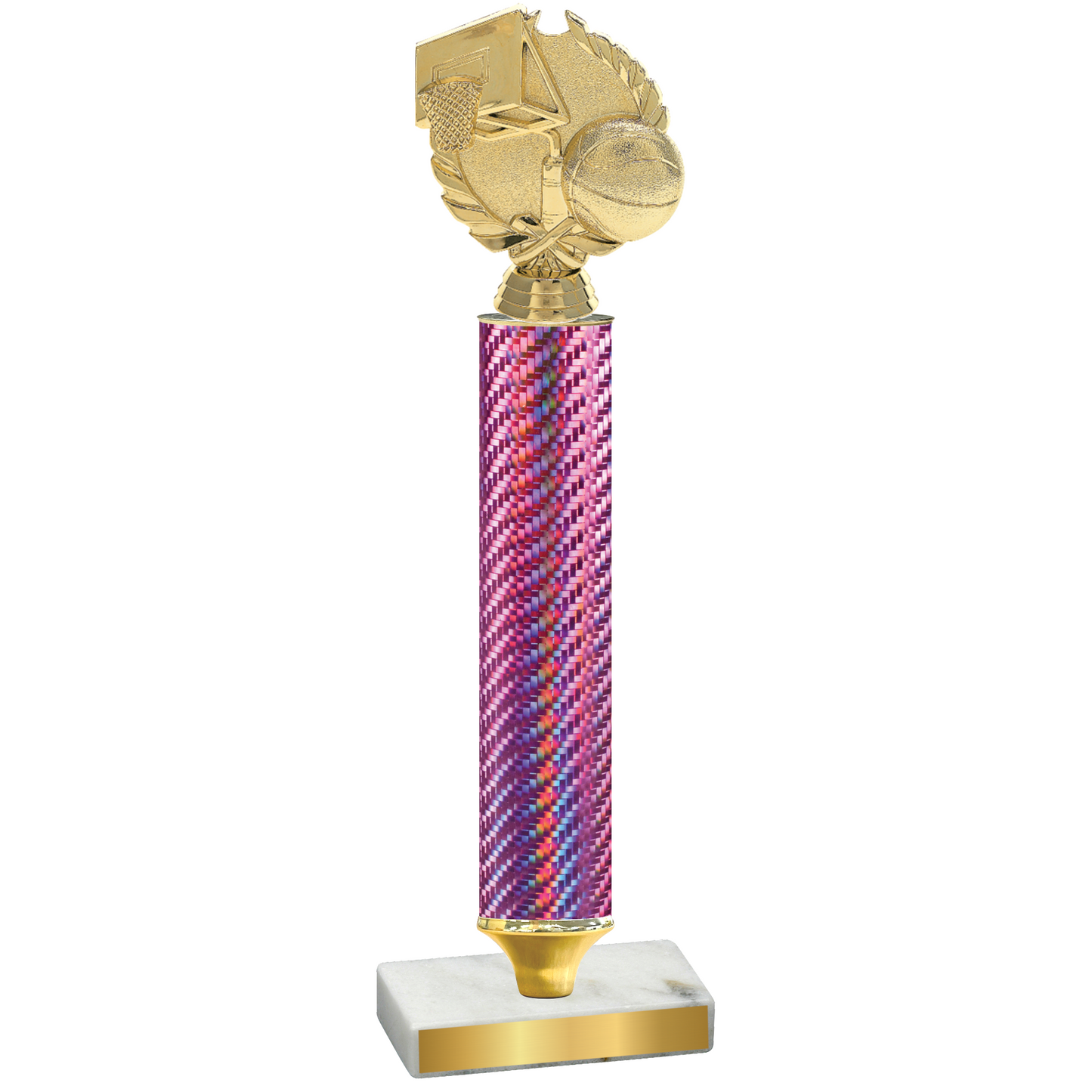 Value Pink Carbon Fiber Basketball Trophy