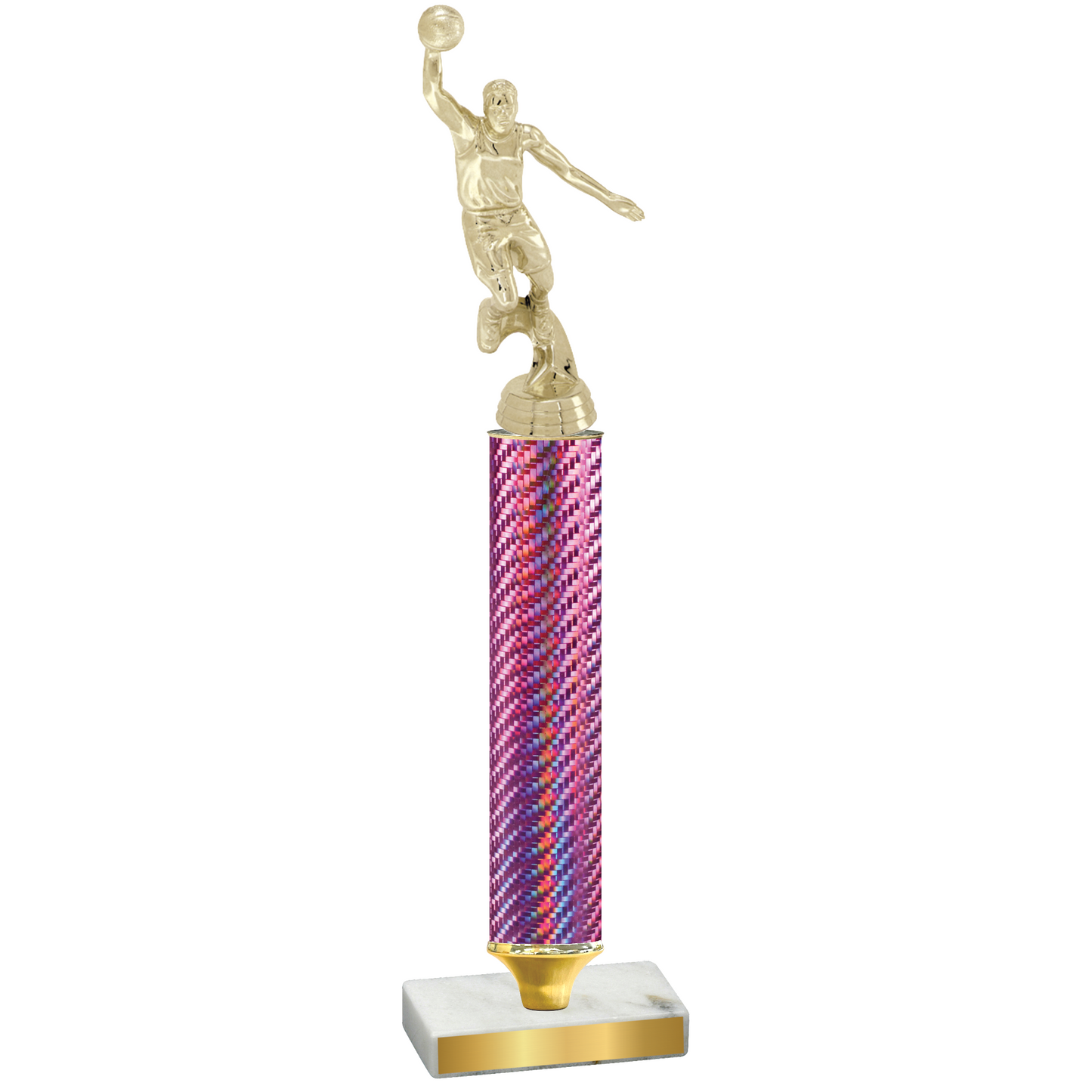 Value Pink Carbon Fiber Basketball Trophy