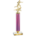 Value Pink Carbon Fiber Flag Football Trophy