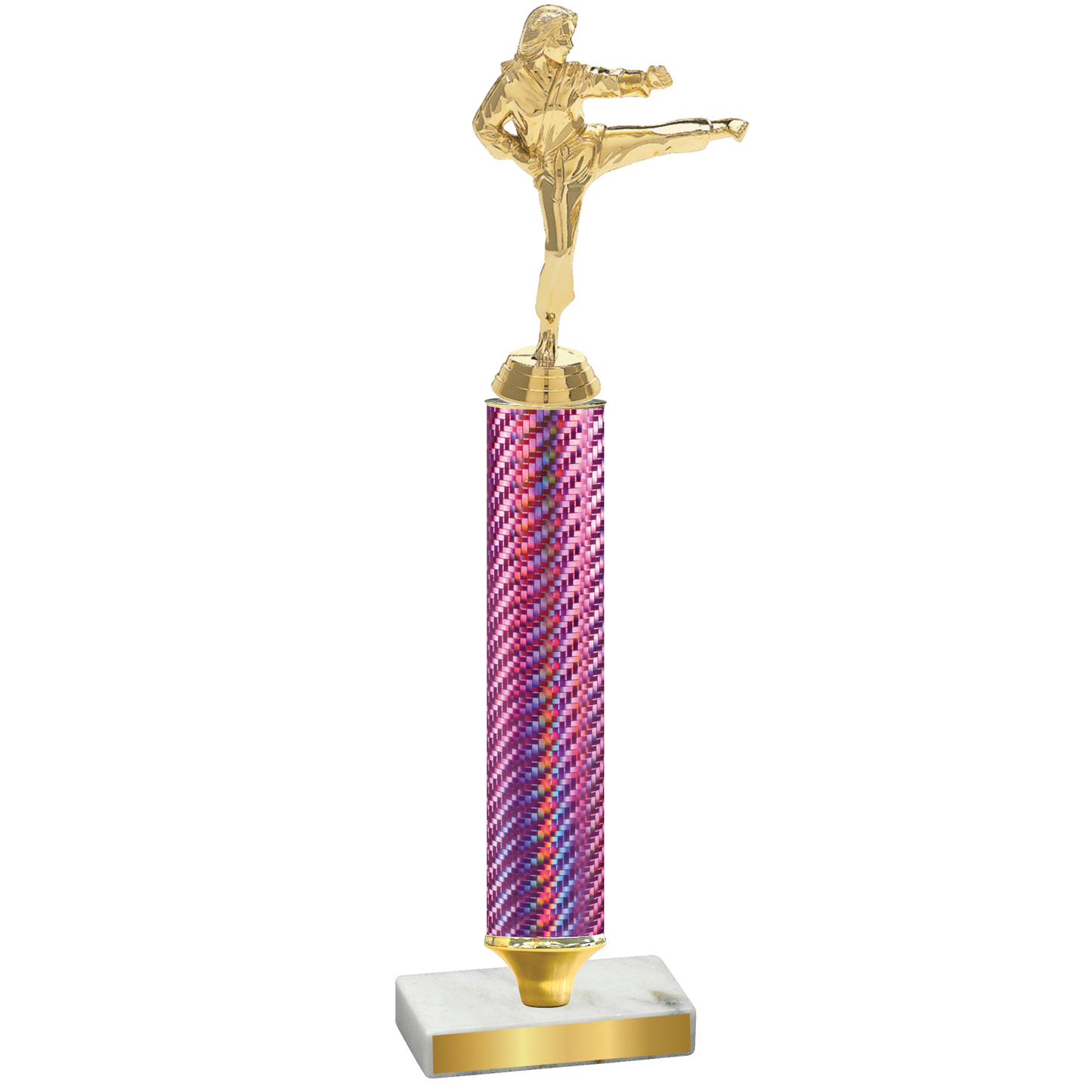 Value Pink Carbon Fiber Karate Trophy