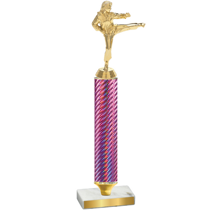 Value Pink Carbon Fiber Karate Trophy