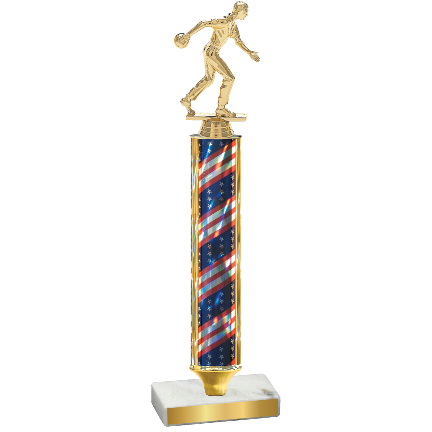 Value Flag USA Bowling Trophy