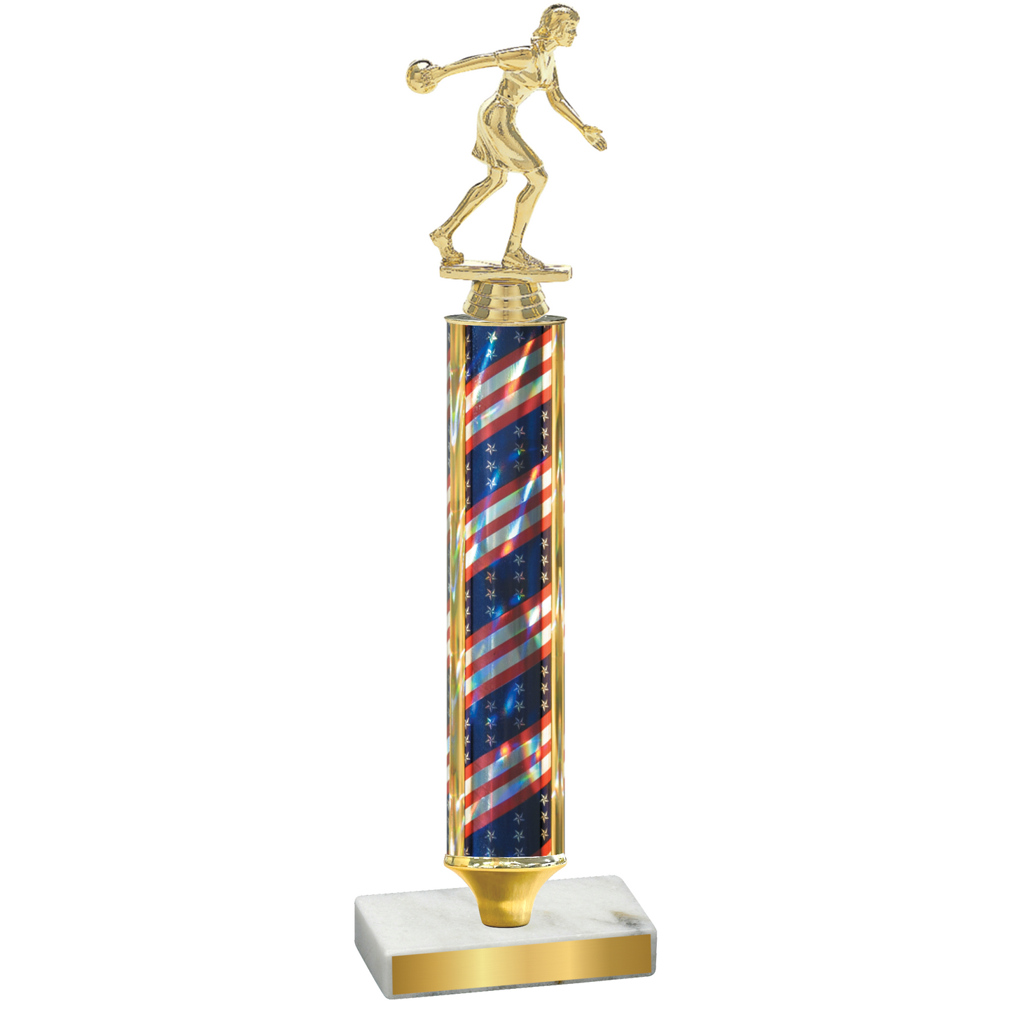 Value Flag USA Bowling Trophy