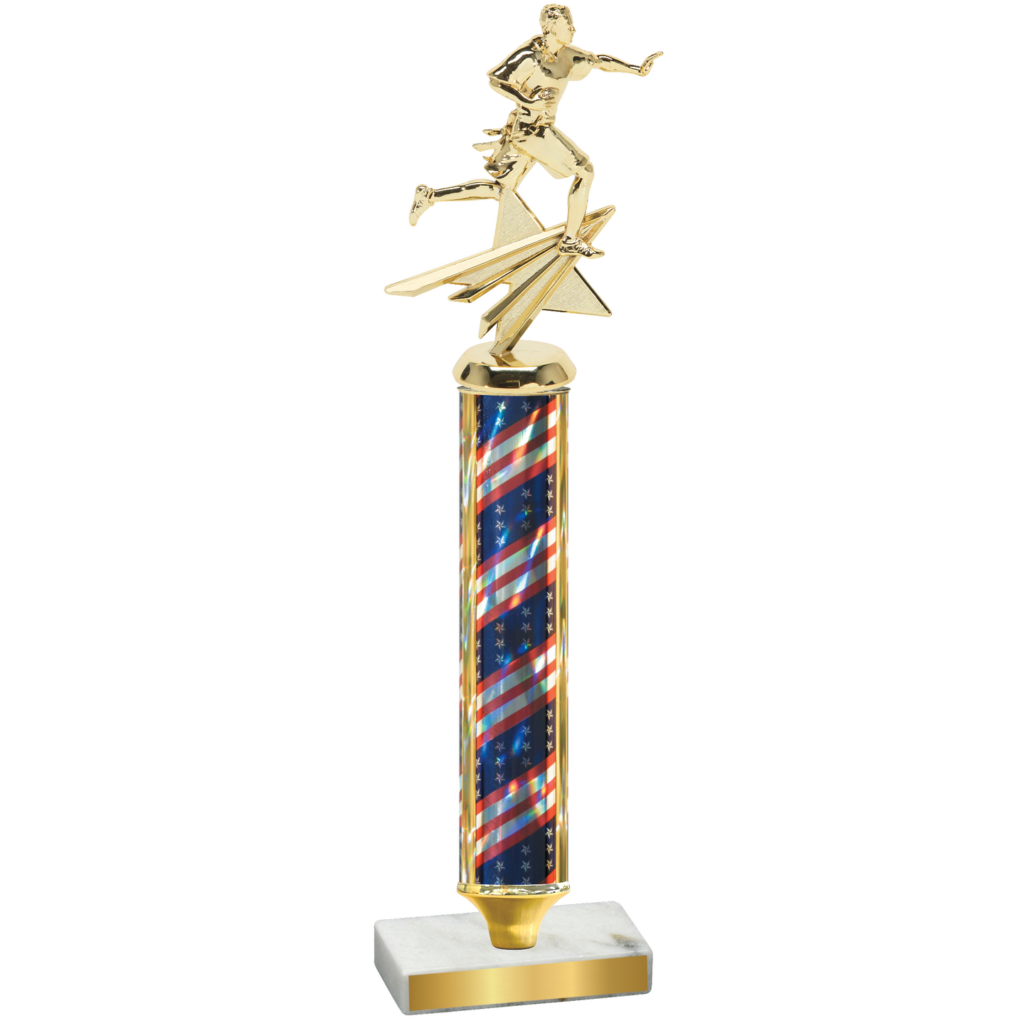 Value Flag USA Flag Football Trophy