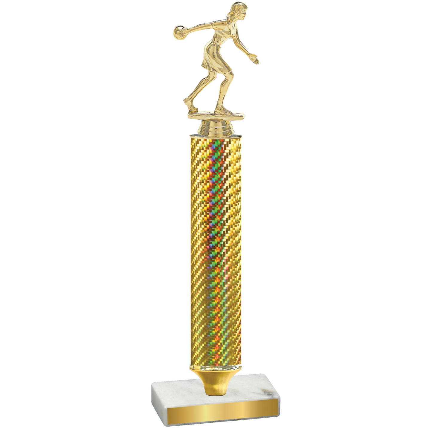 Value Gold Carbon Fiber Bowling Trophy