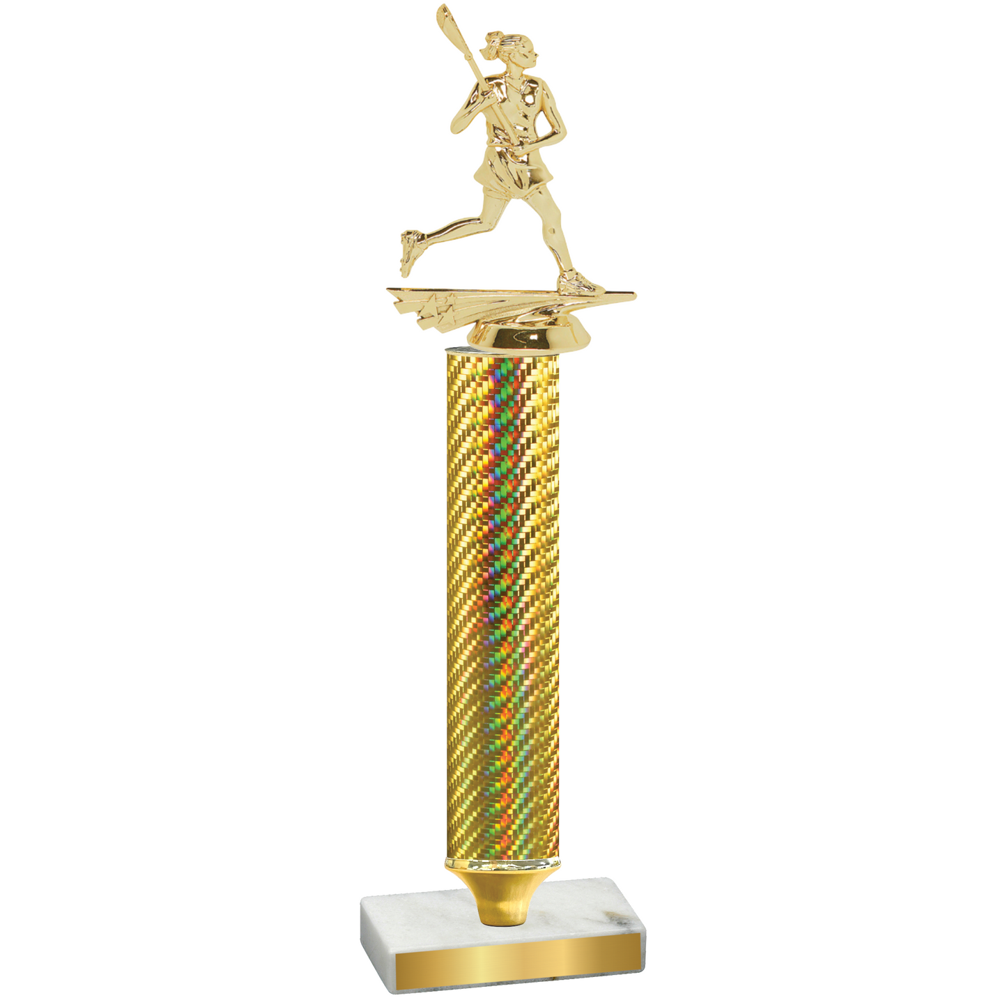 Value Gold Carbon Fiber Lacrosse Trophy