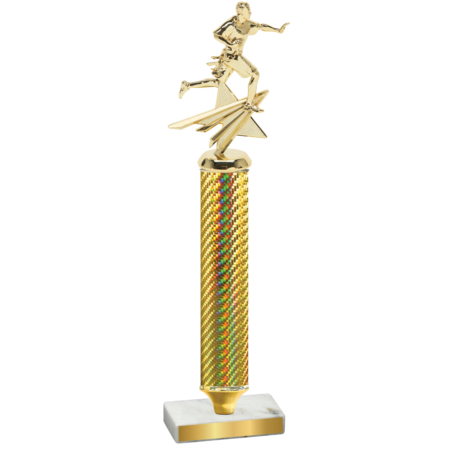 Value Gold Carbon Fiber Flag Football Trophy