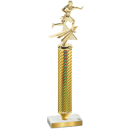 Value Gold Carbon Fiber Flag Football Trophy