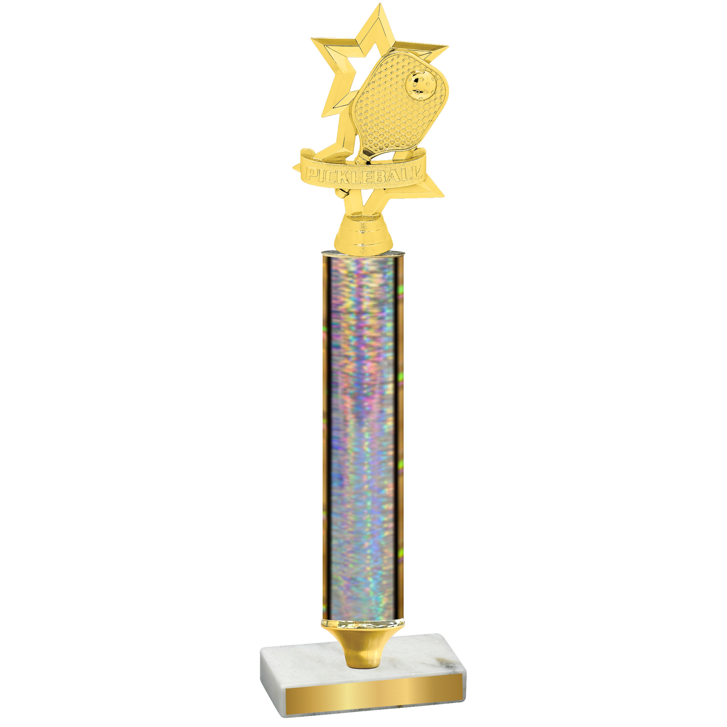 Value Silver Glacier Pickleball Trophy