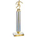 Value Silver Carbon Fiber Soccer Trophy