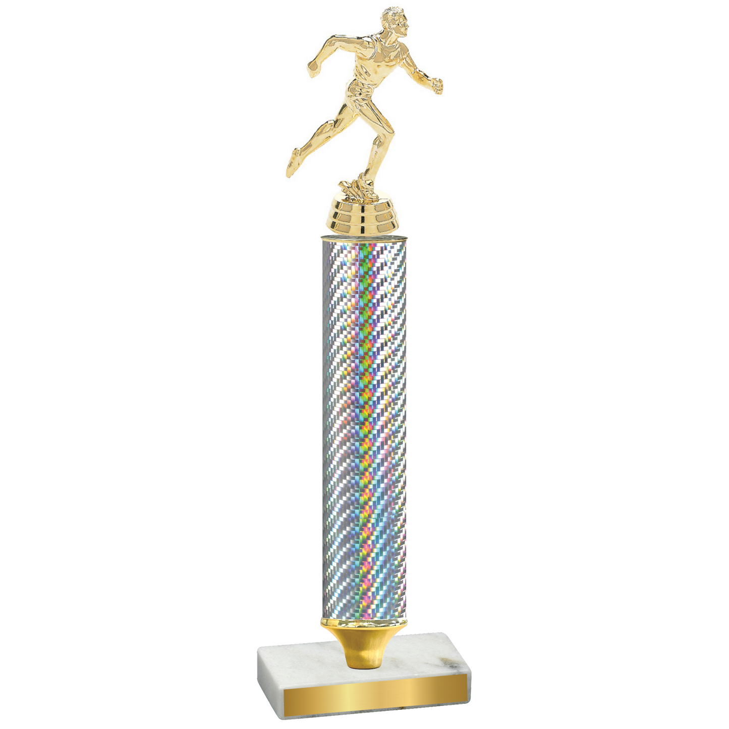 Value Silver Carbon Fiber Running Trophy