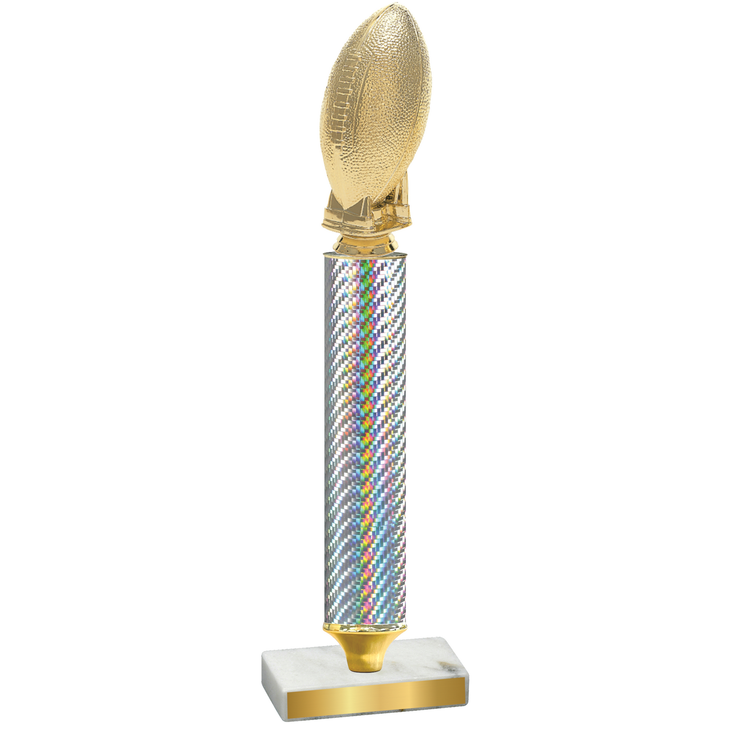 Value Silver Carbon Fiber Football Trophy