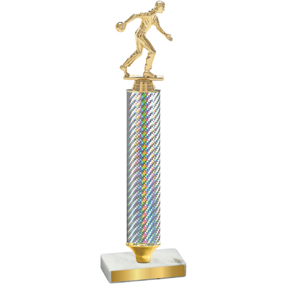 Value Silver Carbon Fiber Bowling Trophy