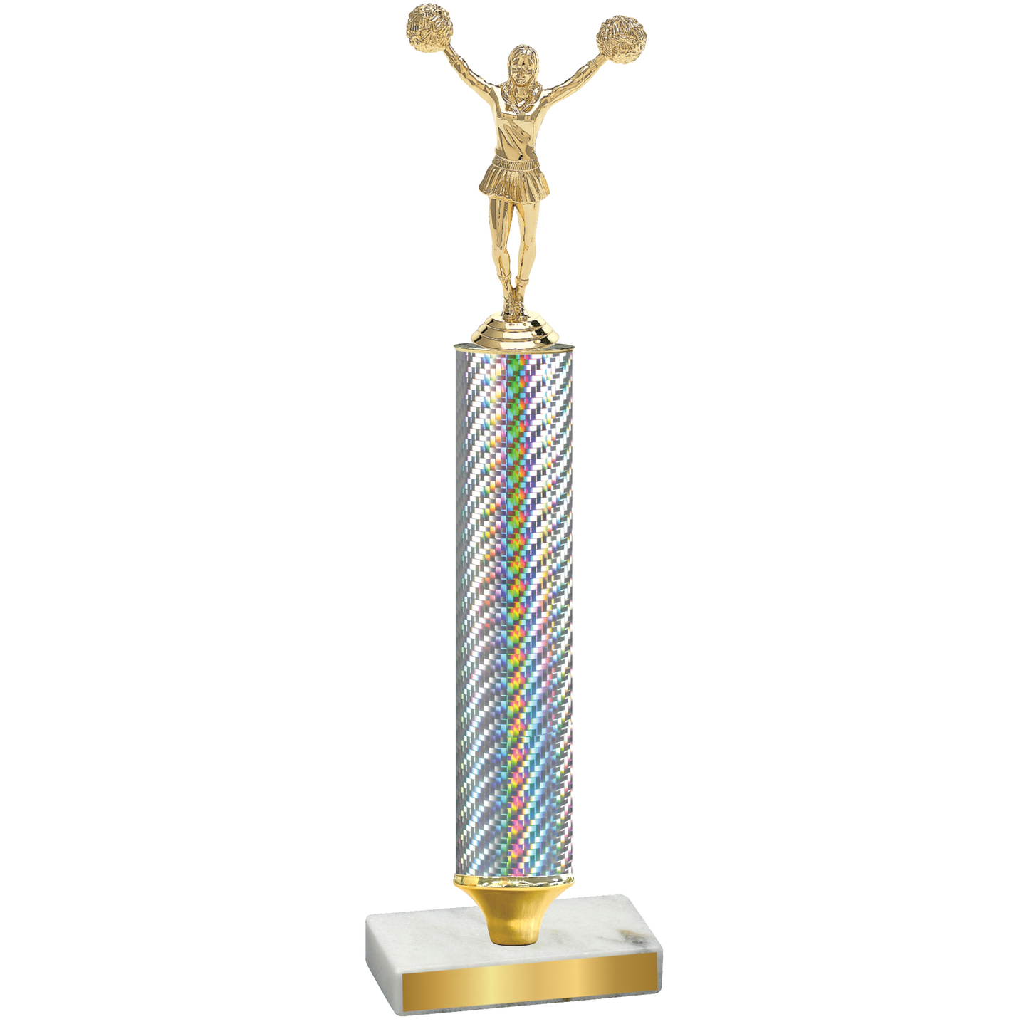 Value Silver Carbon Fiber Cheerleading Trophy