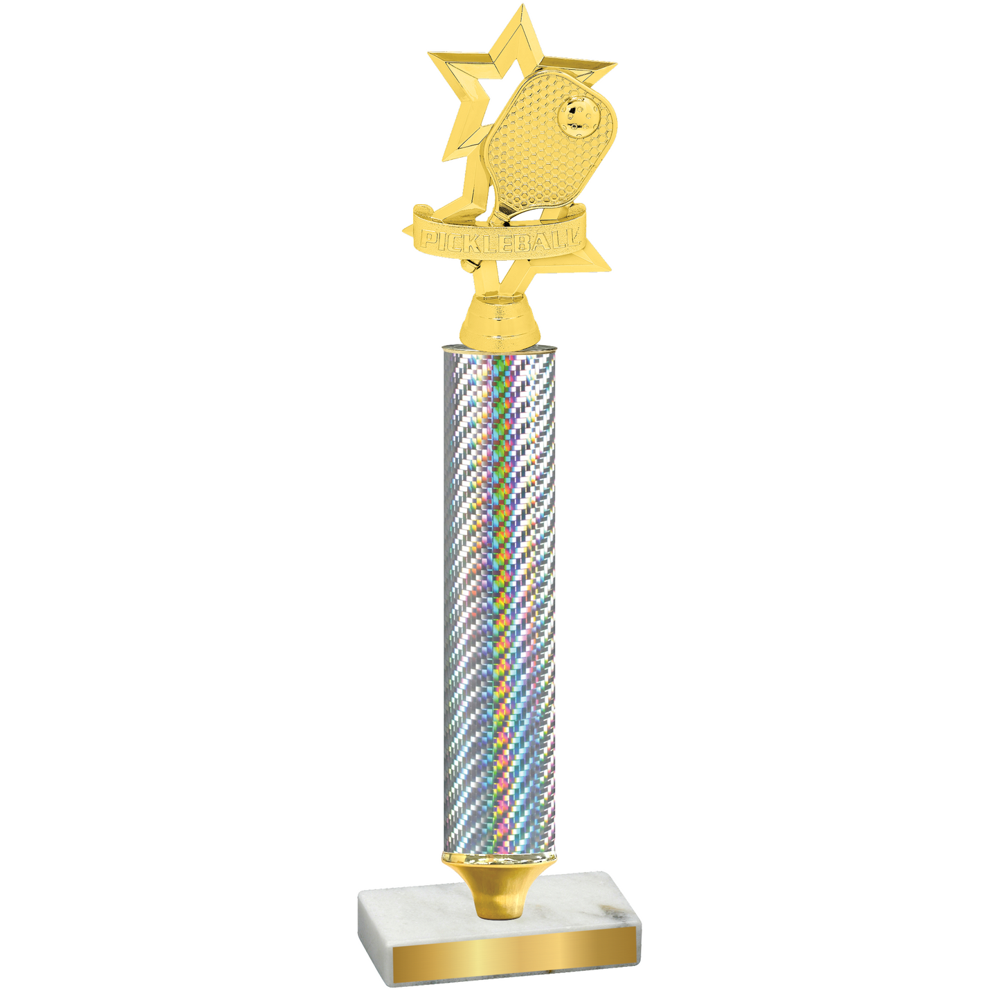 Value Silver Carbon Fiber Pickleball Trophy