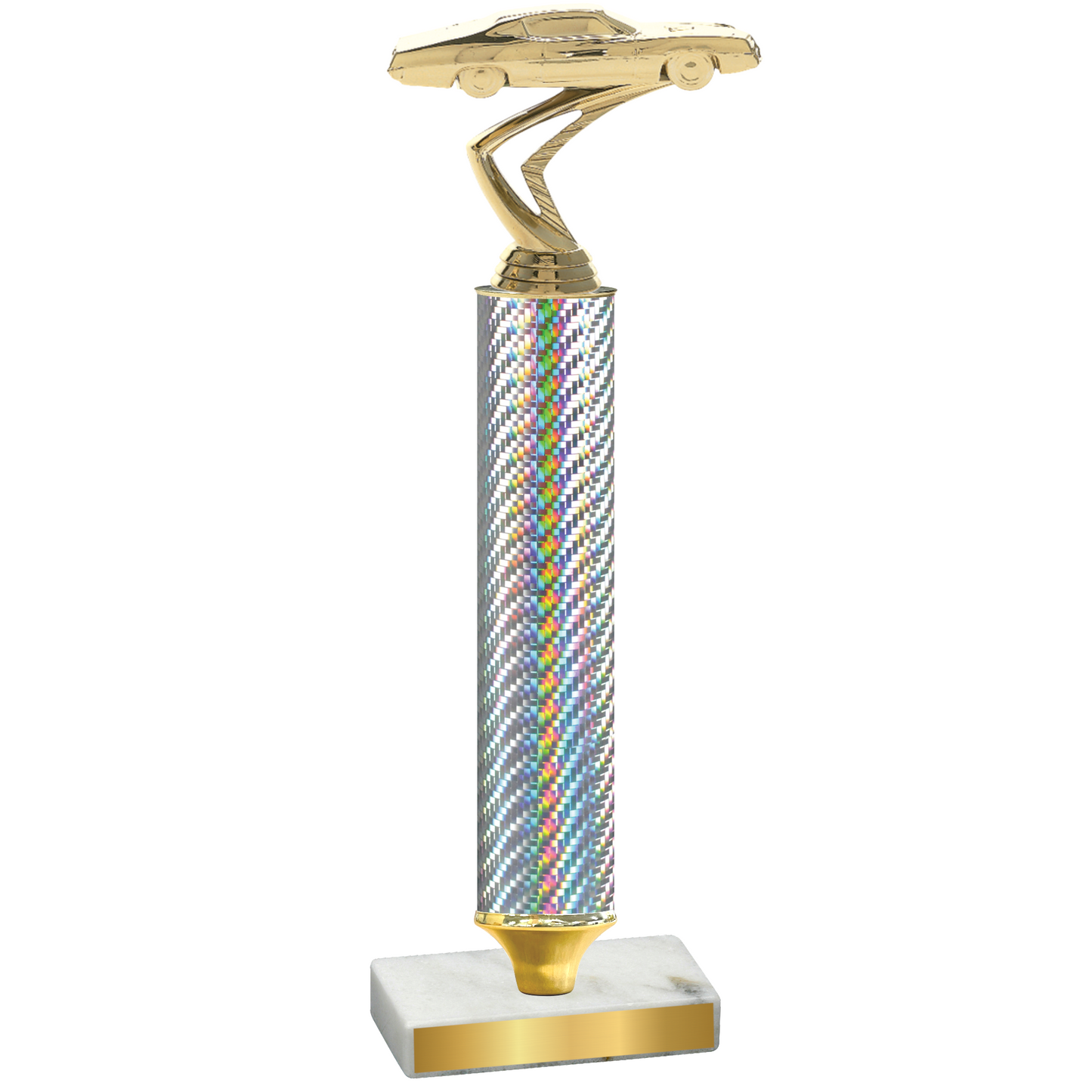 Value Silver Carbon Fiber Cars Trophy