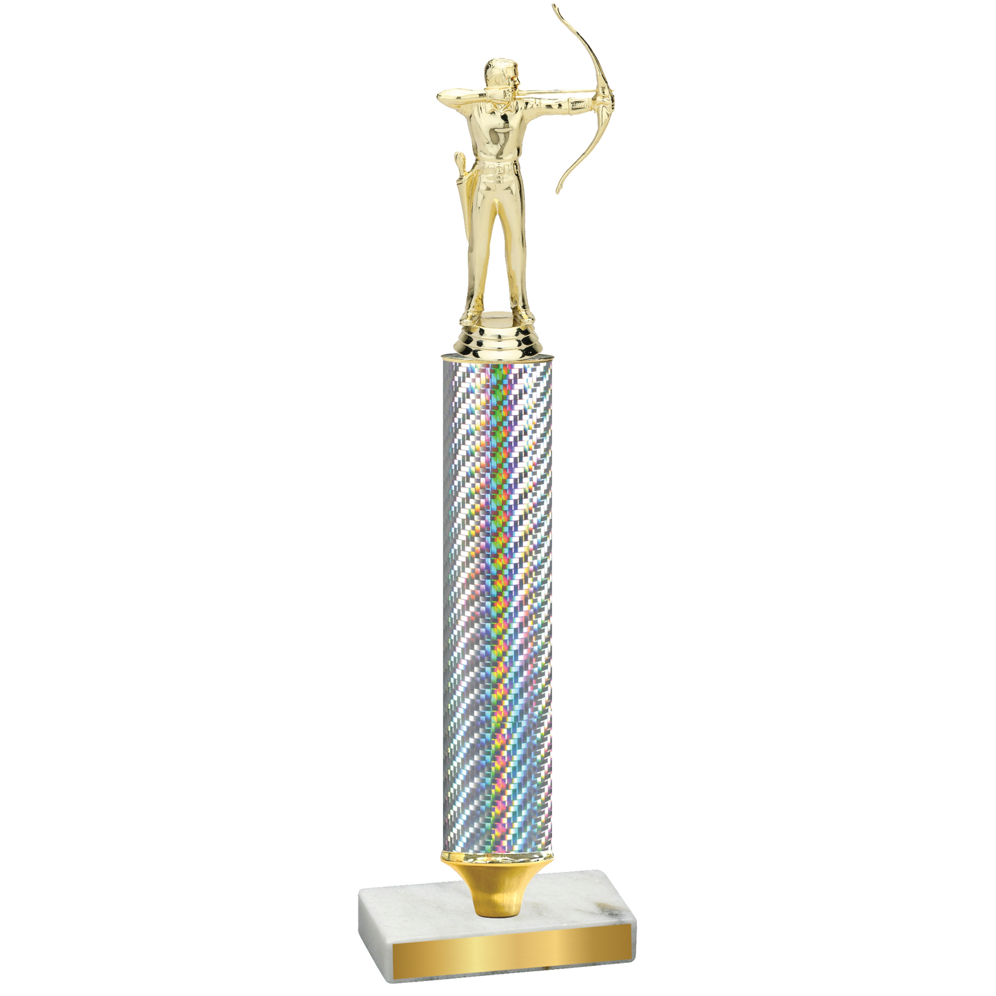 Value Silver Carbon Fiber Archery Trophy