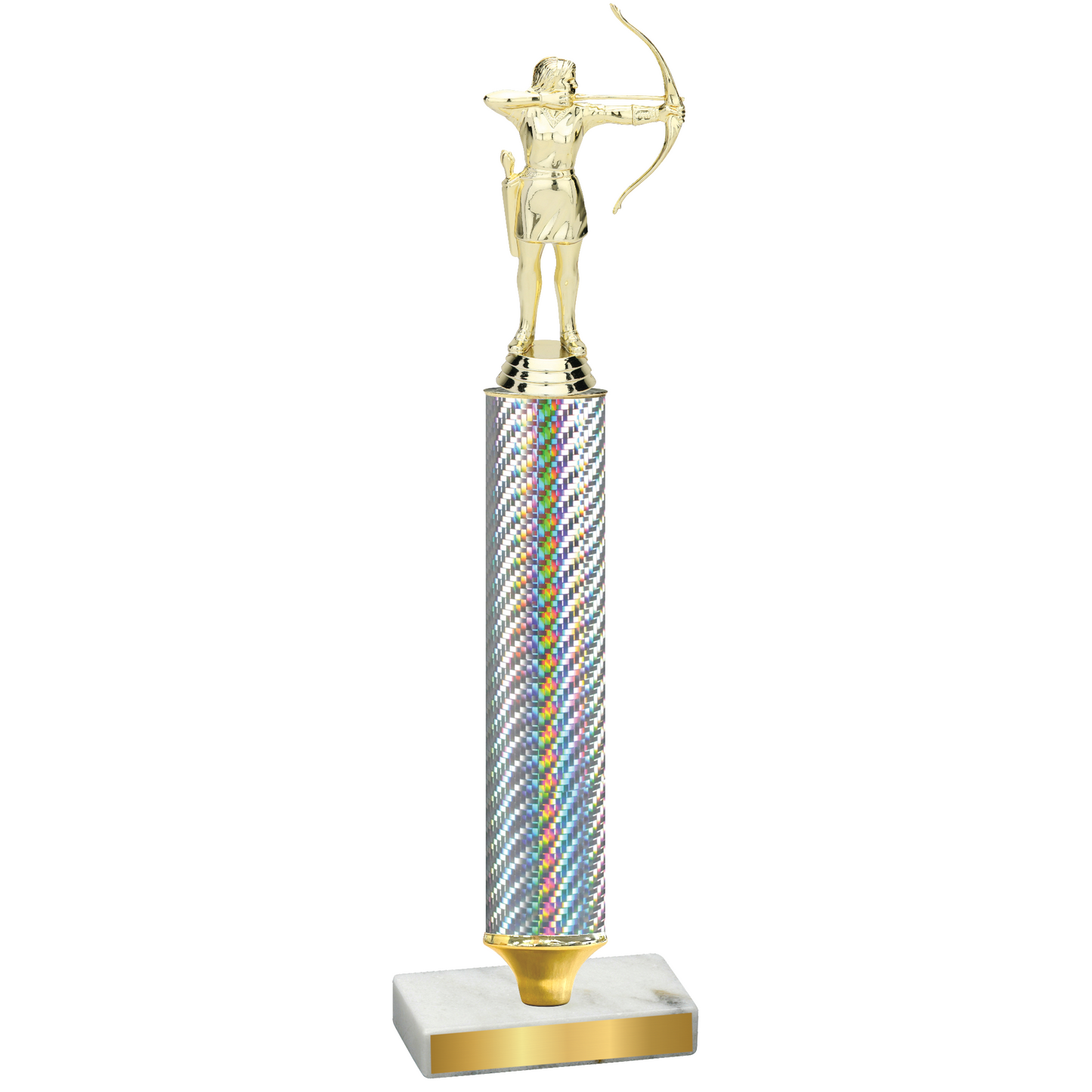 Value Silver Carbon Fiber Archery Trophy