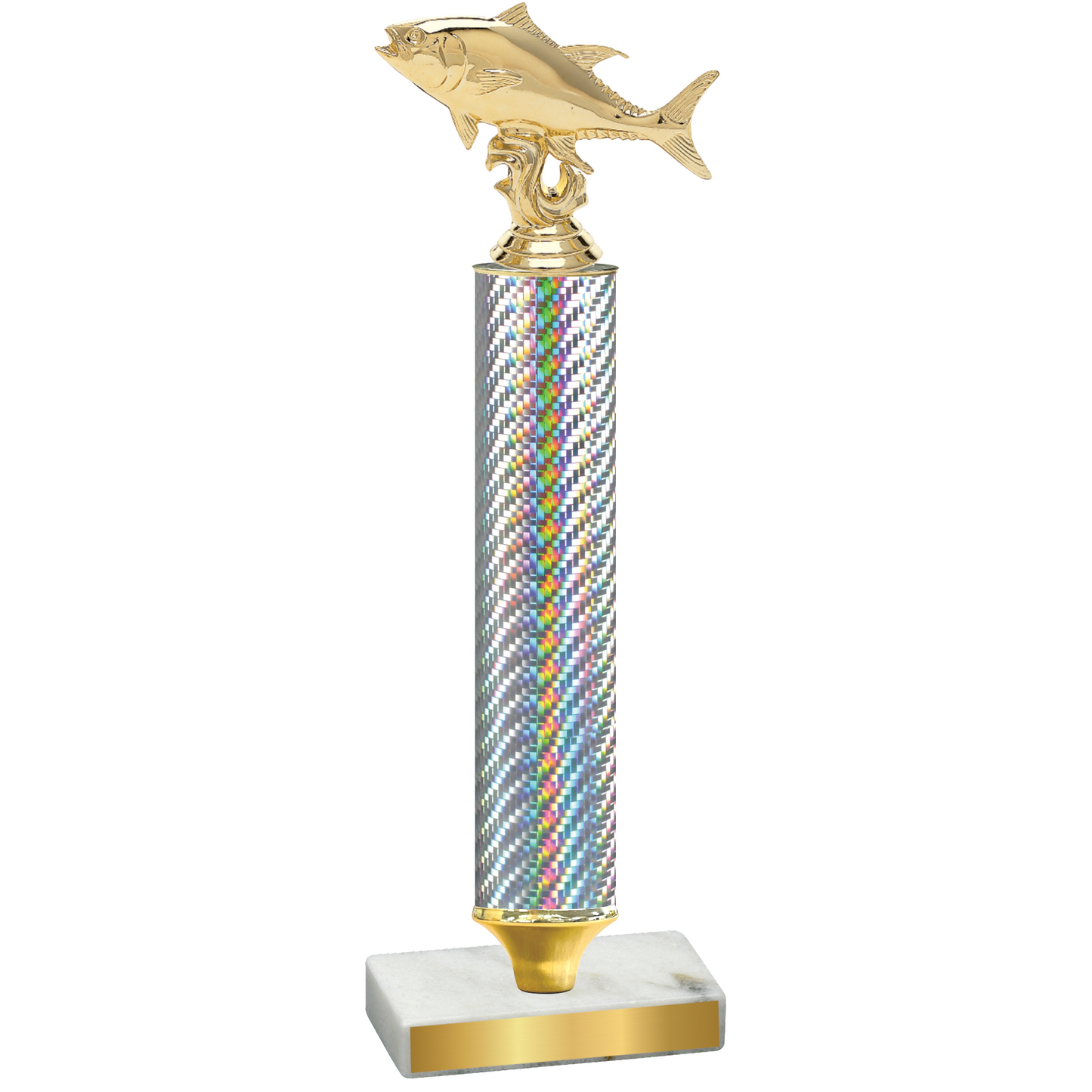 Value Silver Carbon Fiber Fishing Trophy