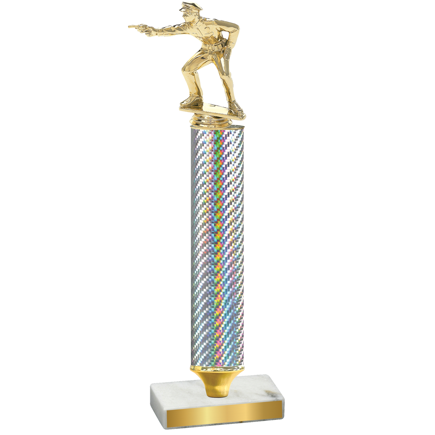 Value Silver Carbon Fiber Shooter Trophy