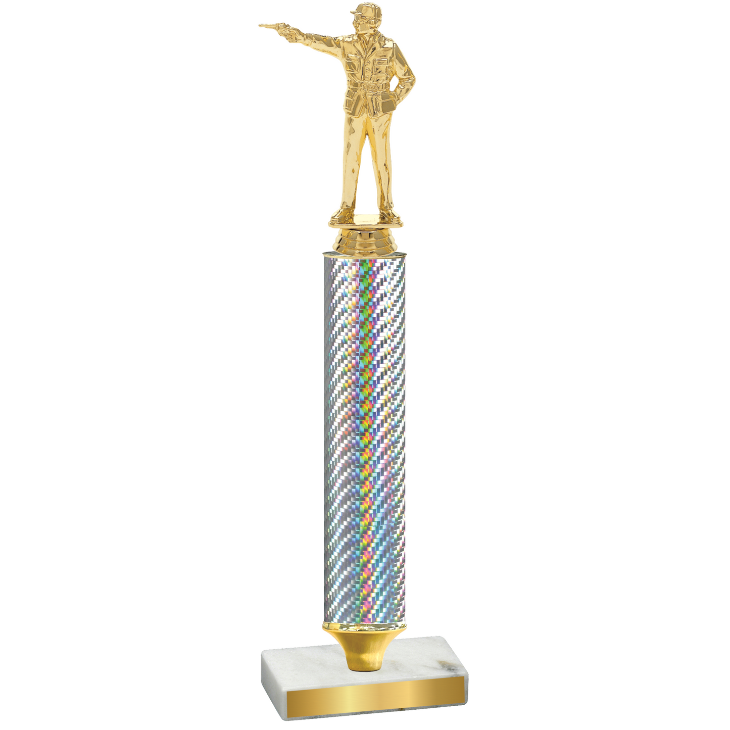 Value Silver Carbon Fiber Shooter Trophy