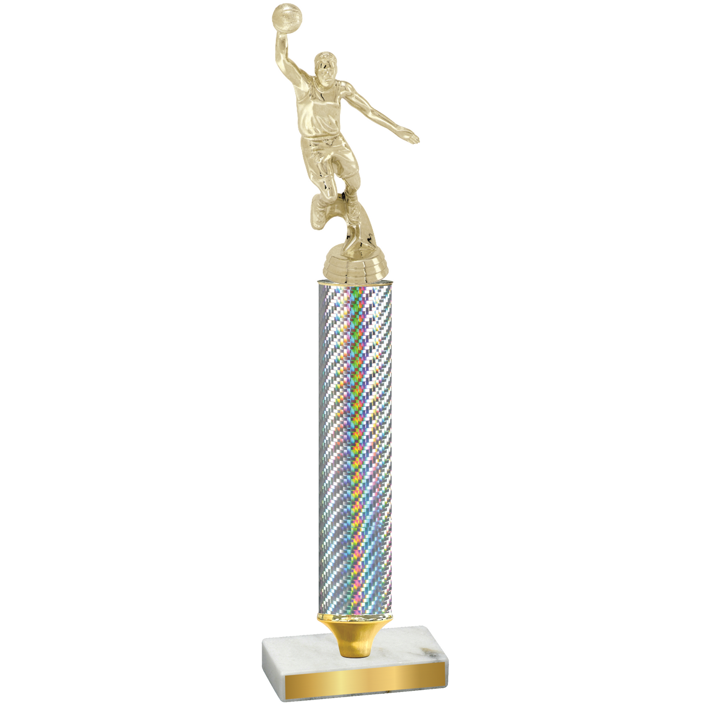 Value Silver Carbon Fiber Basketball Trophy