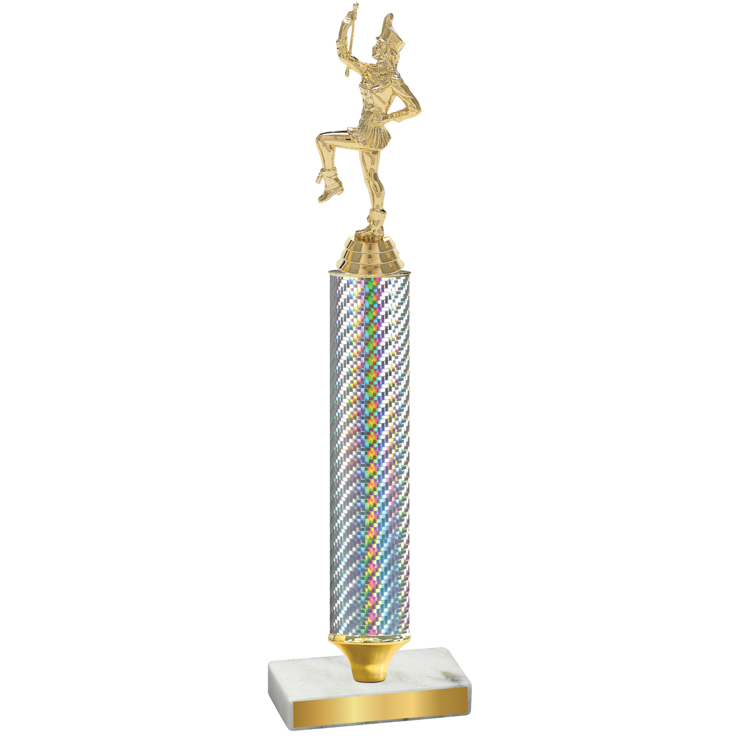 Value Silver Carbon Fiber Majorette Trophy