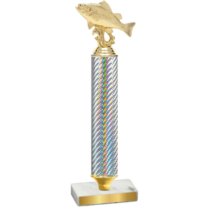 Value Silver Carbon Fiber Fishing Trophy