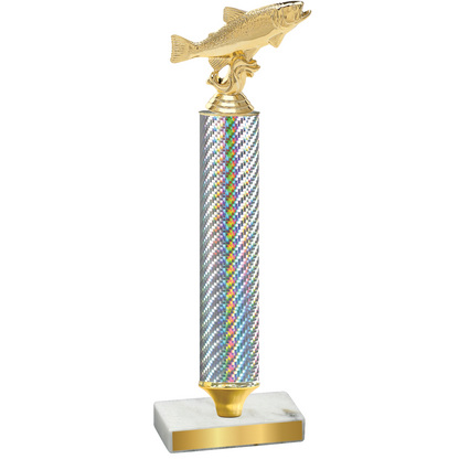 Value Silver Carbon Fiber Fishing Trophy