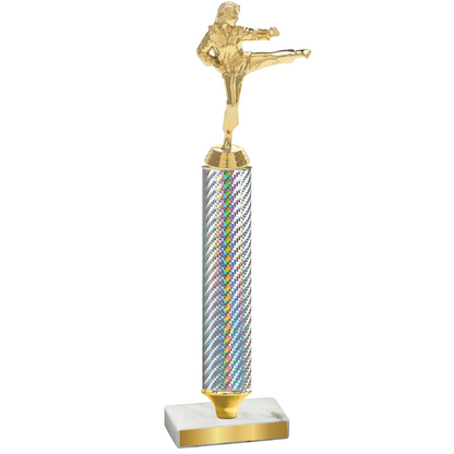 Value Silver Carbon Fiber Karate Trophy