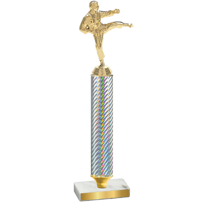 Value Silver Carbon Fiber Karate Trophy