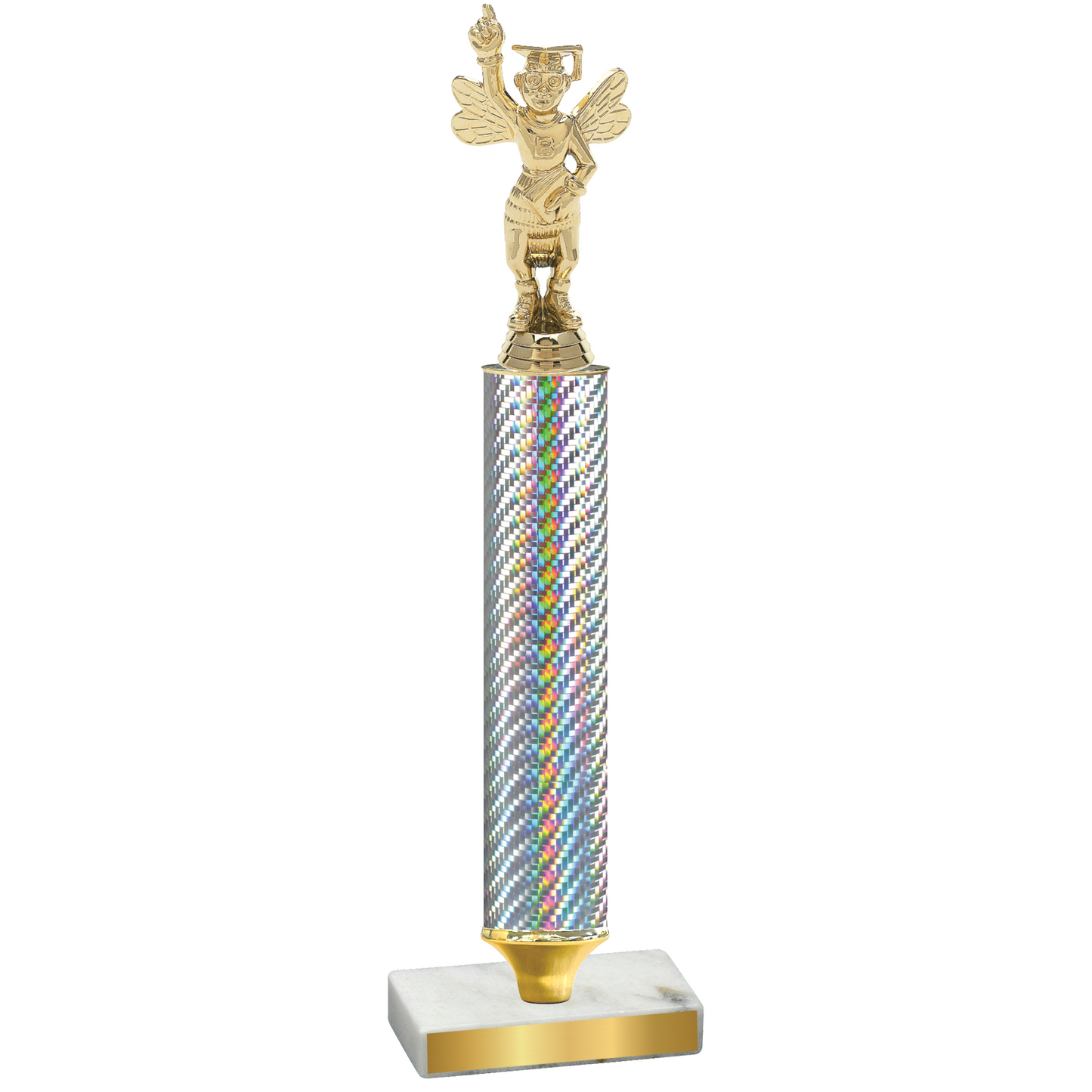 Value Silver Carbon Fiber Academics Trophy