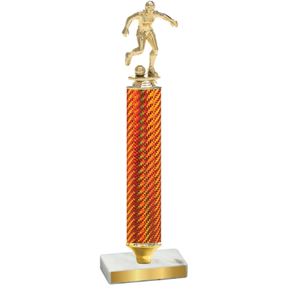 Value Orange Carbon Fiber Soccer Trophy