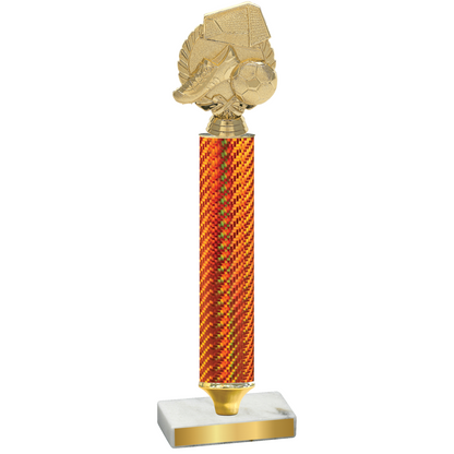 Value Orange Carbon Fiber Soccer Trophy