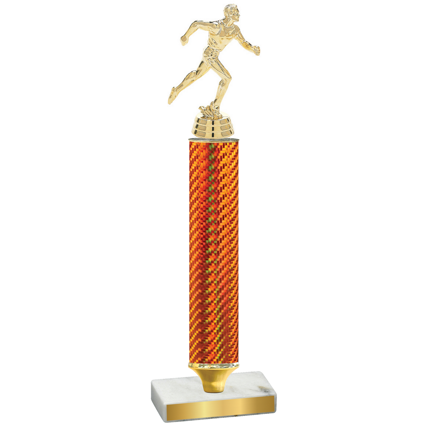 Value Orange Carbon Fiber Running Trophy