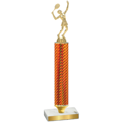 Value Orange Carbon Fiber Tennis Trophy