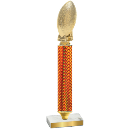 Value Orange Carbon Fiber Football Trophy