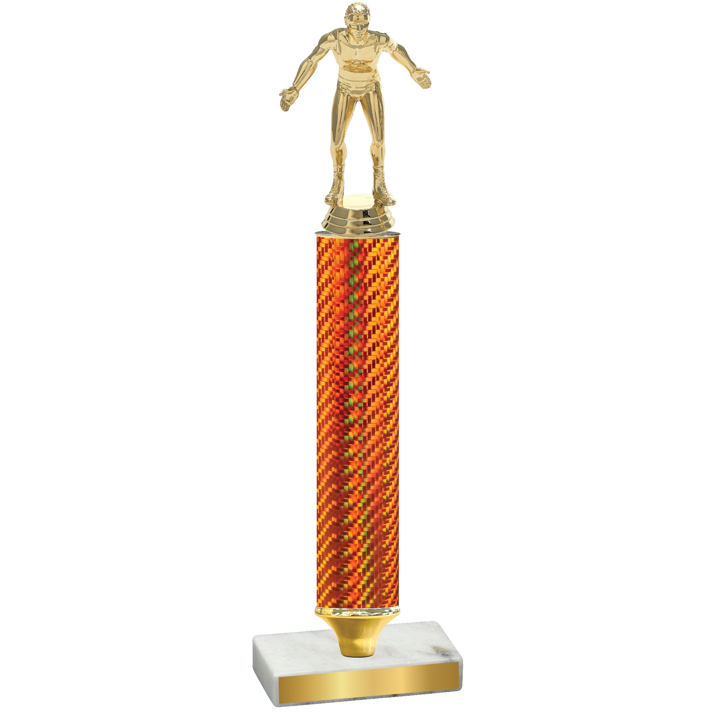 Value Orange Carbon Fiber Wrestling Trophy